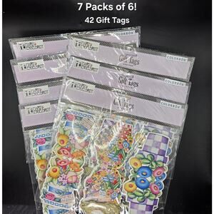 7 Packs Mary Engelbreit Gift Tags New Sealed 2006 Colorbok 6 Gift Tags Per Pack
